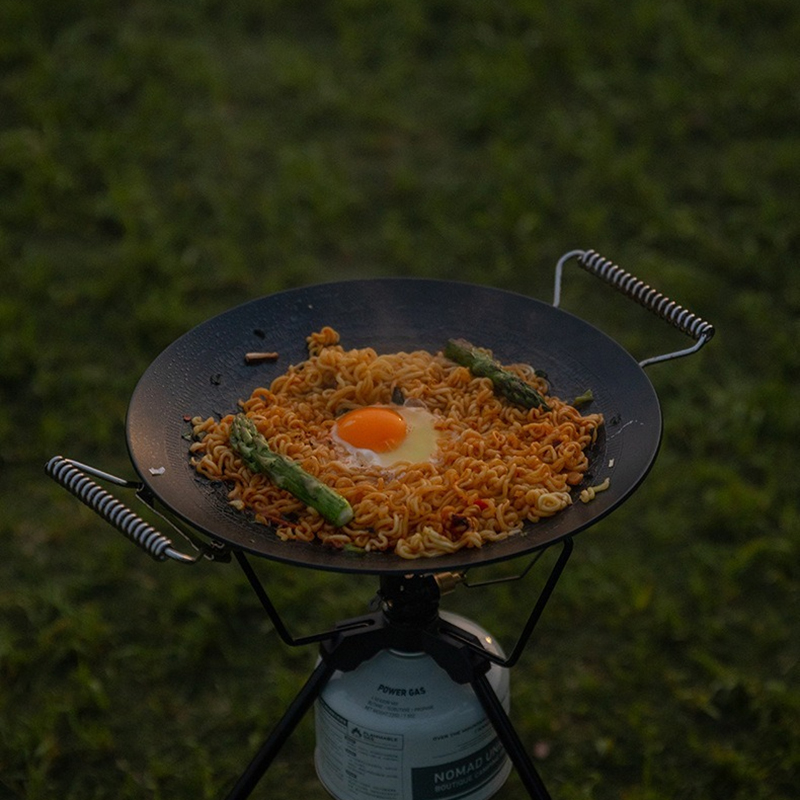 Commercial Kitchen Cooking - CAMPINGMOON GRW-45F Large 3-Ply Steel Non-Stick