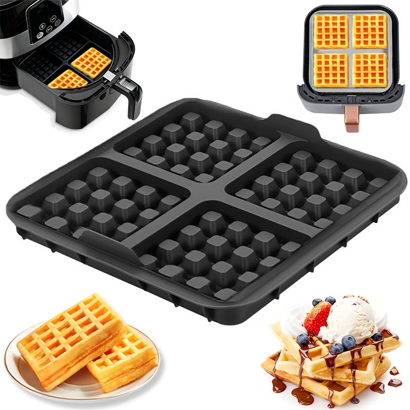 Commercial Kitchen Cooking - Square Waffle Mold, Non-Stick Baking Pan