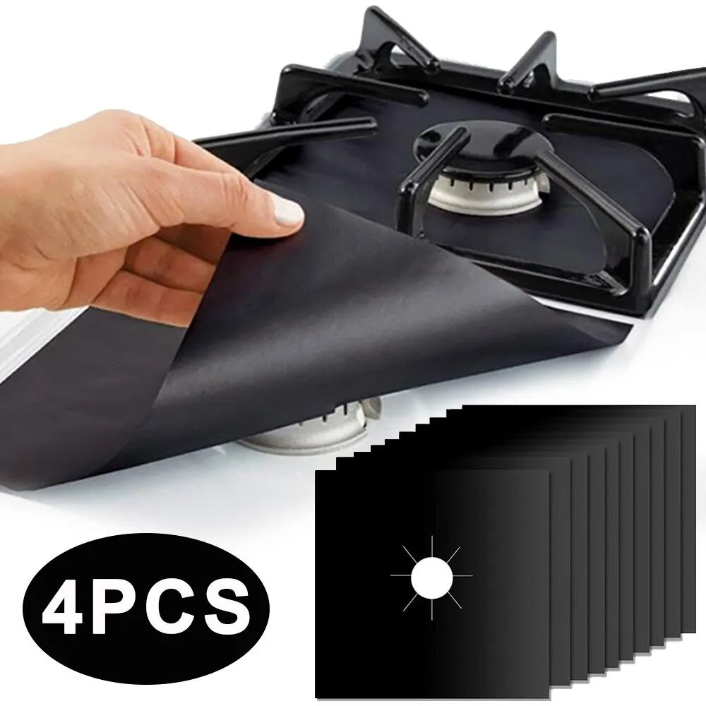 Commercial Kitchen Hood Installation - 4 Piece Gas Stove Protector Cooker