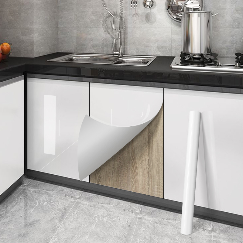 Commercial Kitchen Tiles - Paint Glossy White Cabinets Wall Stickers