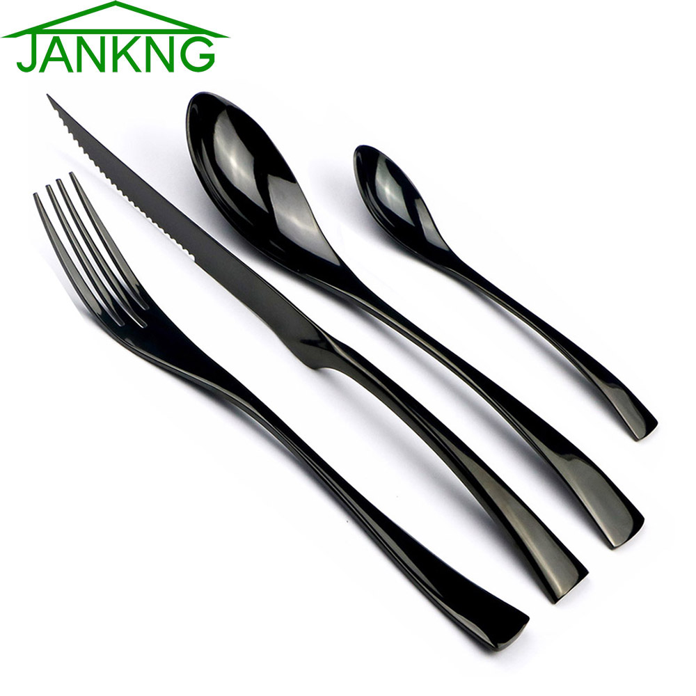 Commercial Kitchen Knives - JANKNG 4-Pcs 18/10 Stainless Steel Flatware