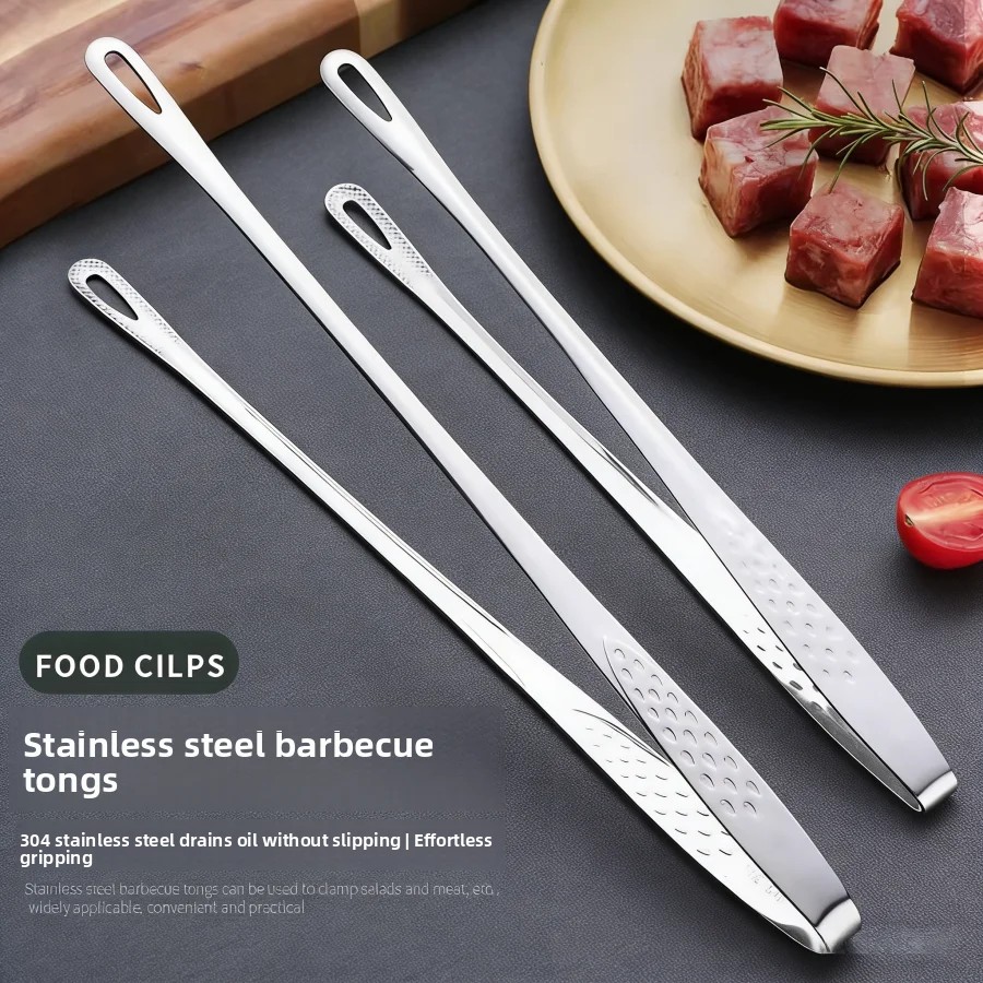 Commercial Kitchen Cooking - Stainless Steel Kitchen Tongs Non Slip