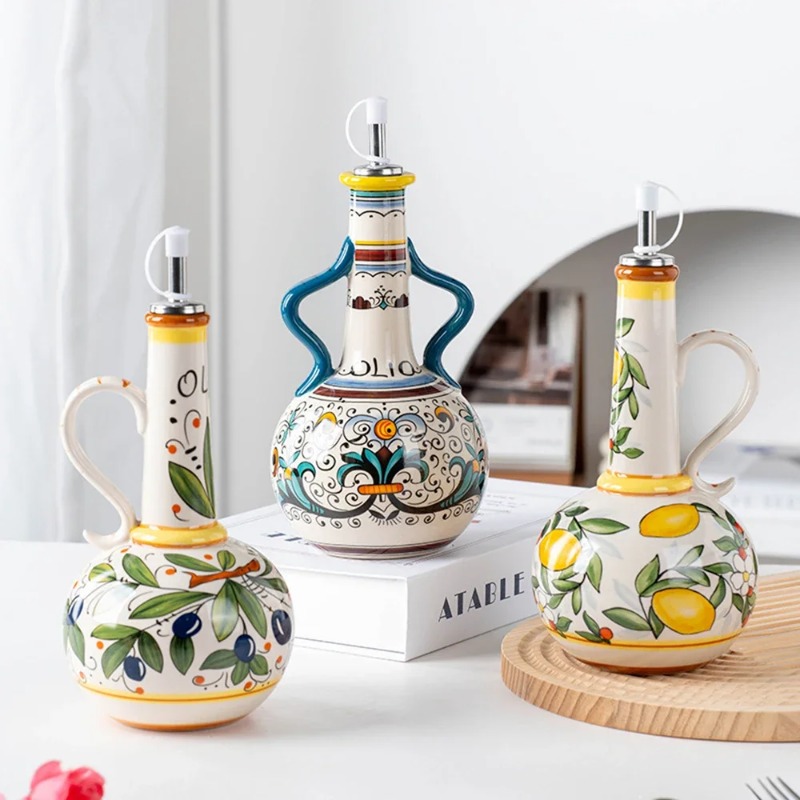 Commercial Kitchen Cooking - Ceramic Oil Bottle Soy Sauce Bottle