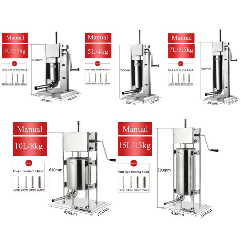 Manual Sausage Stuffer Filler  - огляд і ціна Commercial Kitchen Appliance