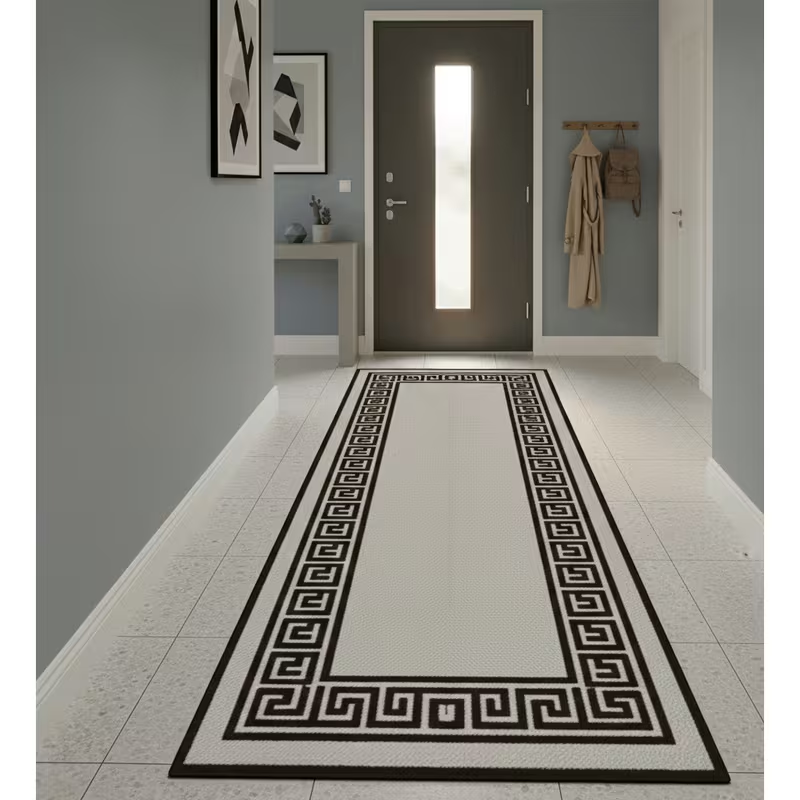 Black White Greek Key Border R - огляд і ціна Commercial Kitchen Mats Anti Fatigue