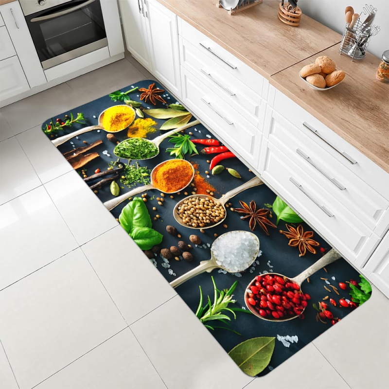 Kitchen Spice Herb Print Runne - огляд і ціна Commercial Kitchen Mats Anti Fatigue