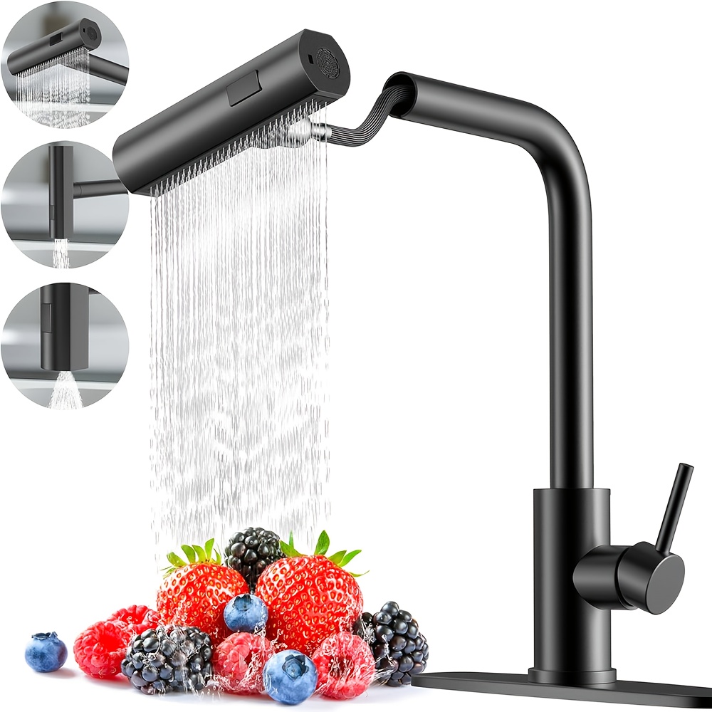 1 PC Black Kitchen Faucet With - огляд і ціна Commercial Kitchen Utensils