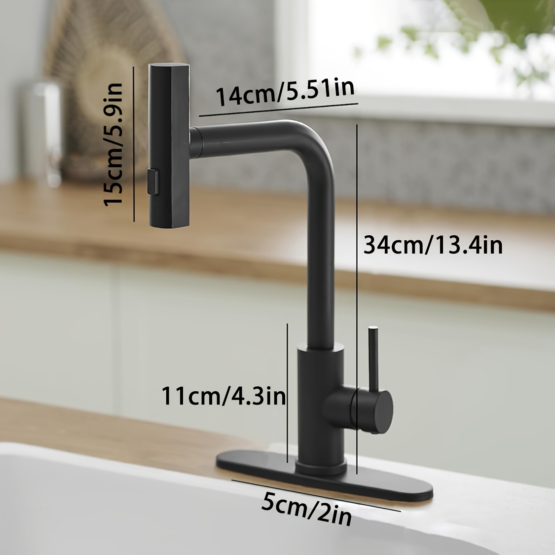 1 PC Black Kitchen Faucet With - огляд і ціна Commercial Kitchen Utensils