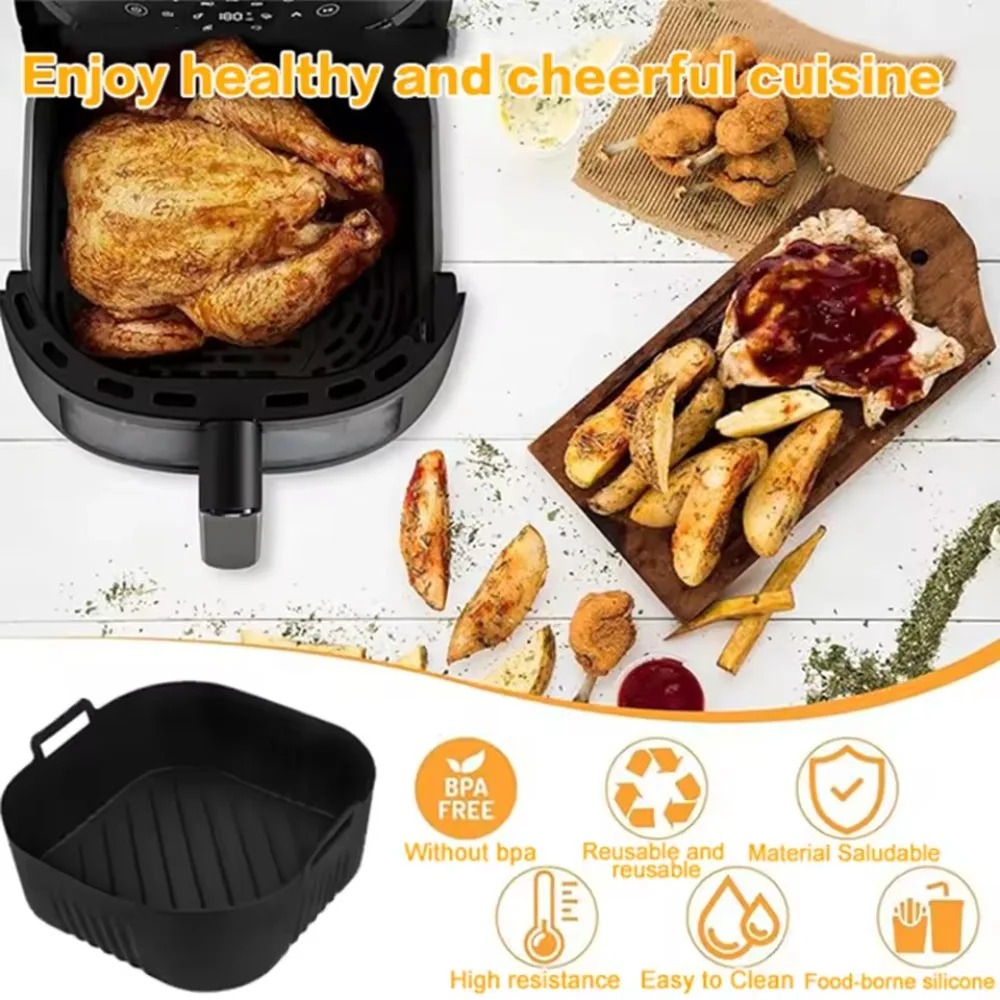 Silicone Air Fryer Mold Oil Fi - огляд і ціна Commercial Kitchen Cooking
