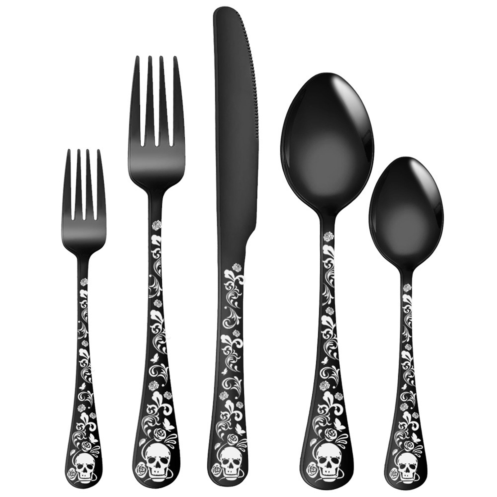 5pcs Skull Pattern Stainless S - огляд і ціна Commercial Kitchen Knives