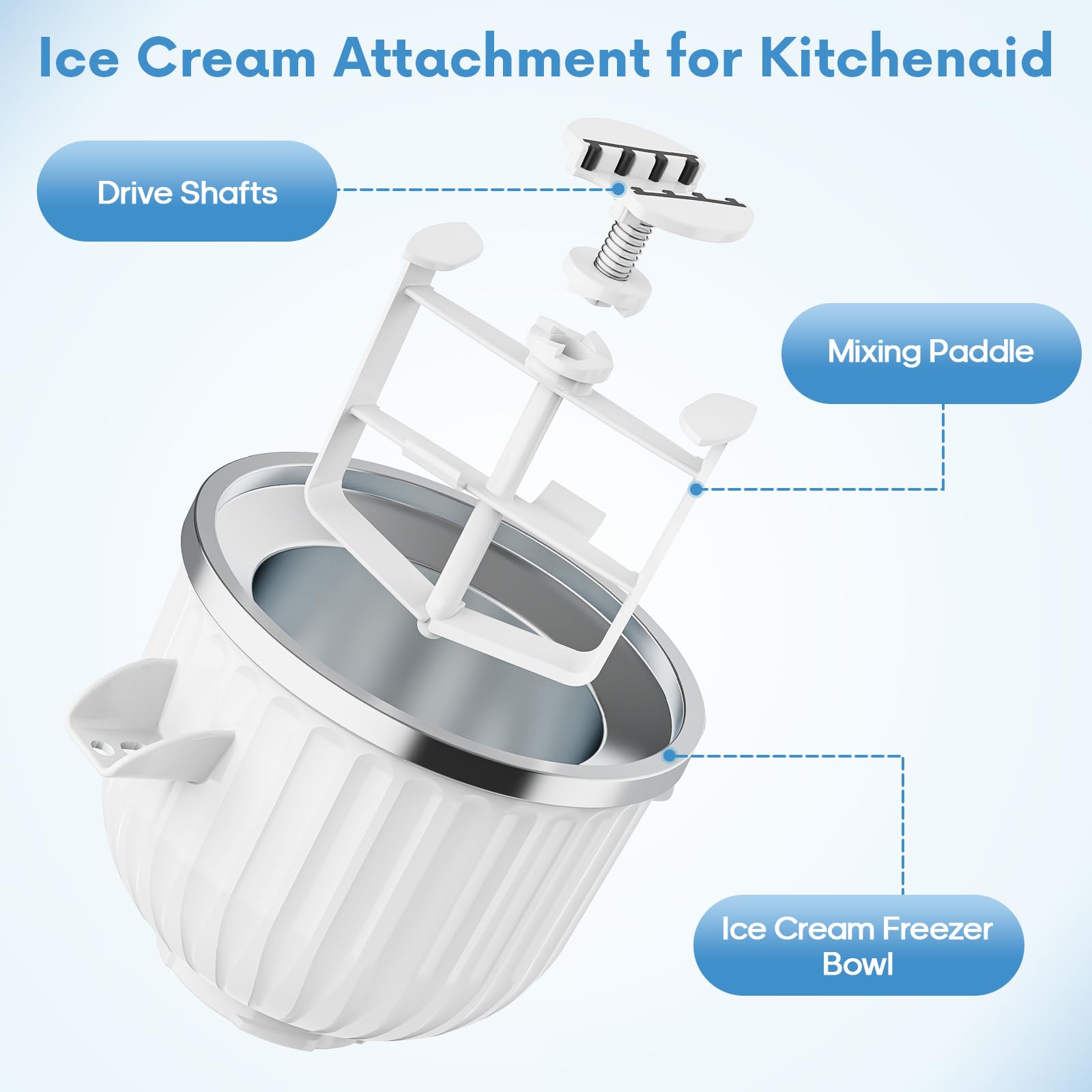 2 Quart Ice Cream Maker Attach - огляд і ціна Commercial Kitchenaid